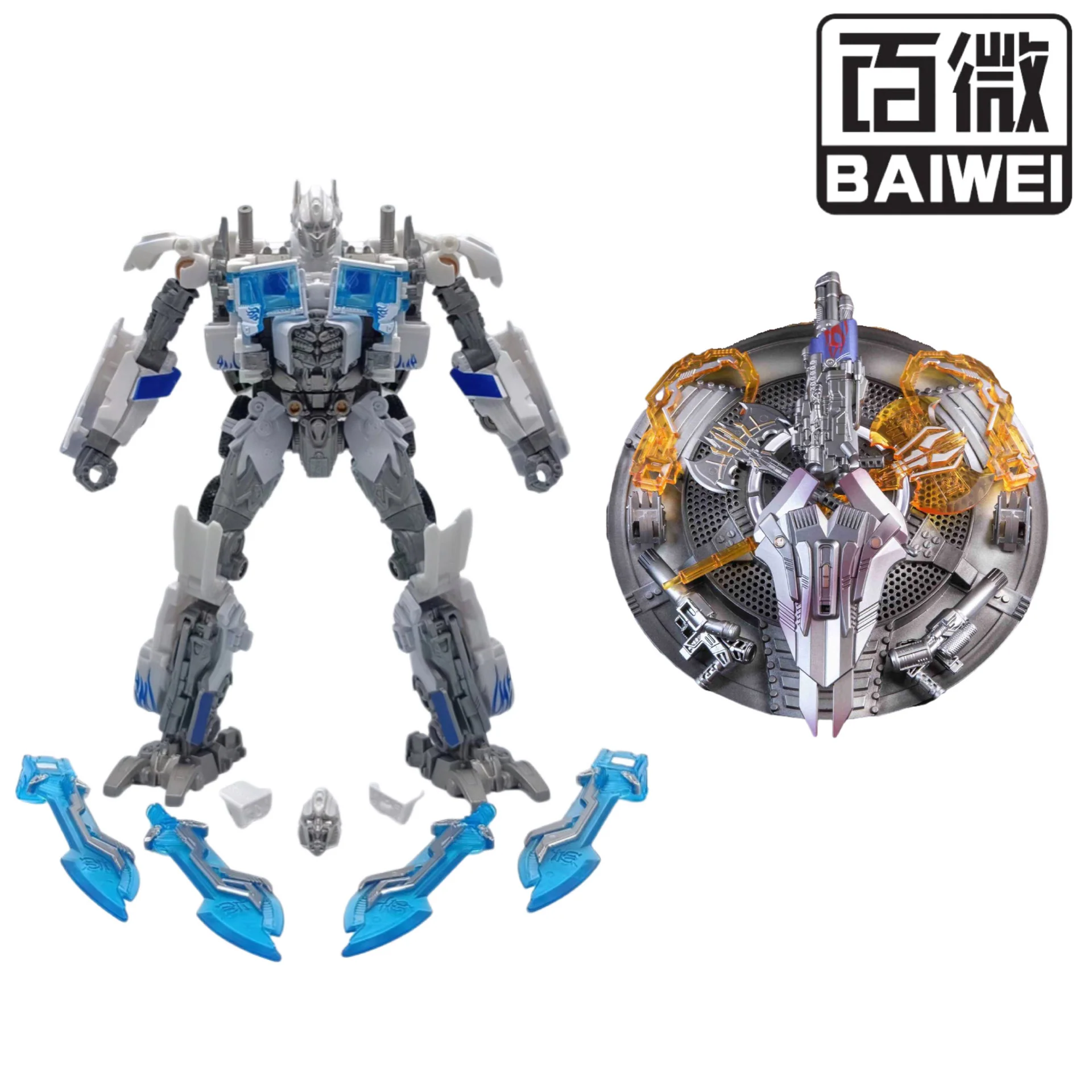 4th party BW BAIWEI TW1022A TW-1022A Ultra Magnus / White Optimus Prime (Modified KO SS32 / SS44) & Weapon Set Black Version 17.5cm / 6.9"
