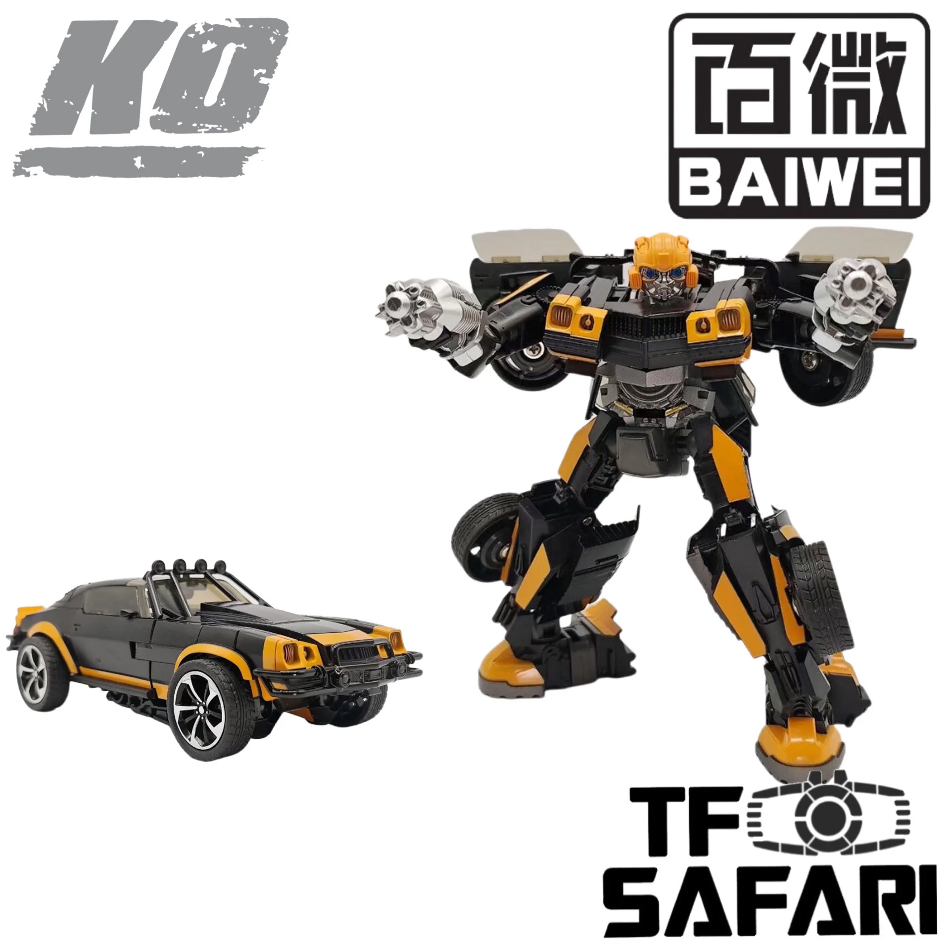 4th party BW BAIWEI TW1032B TW-1032B KO Studio Series SS100 SS-100 RotB Rise of the Beasts Bumblebee (Black Version) 17cm / 6.7"