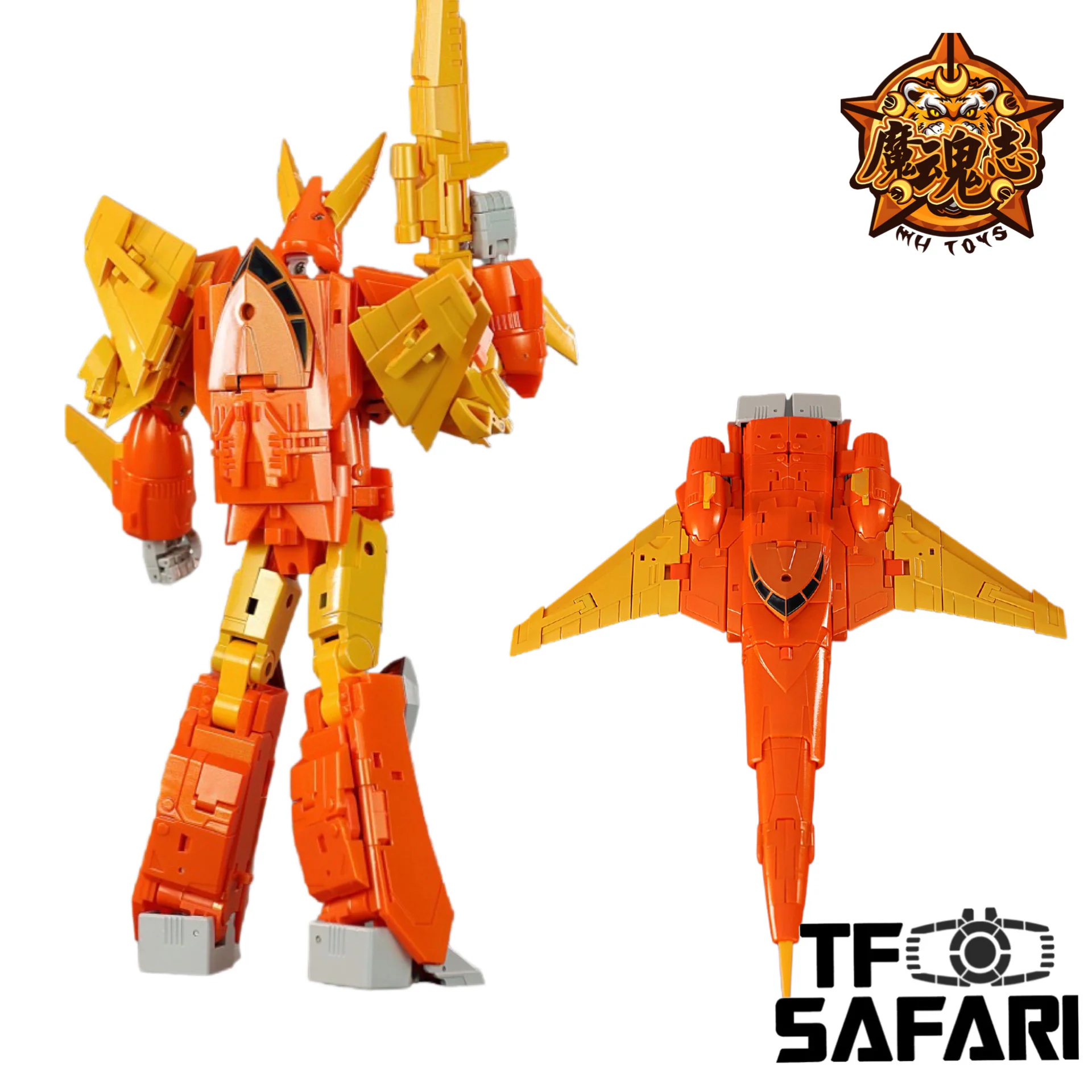 4th Party MHZ Toys MH01C MH-01C Fleet Commander Hurricane Not FT39 Quietus (Cyclonus MP size) Orange Version  28cm / 11"