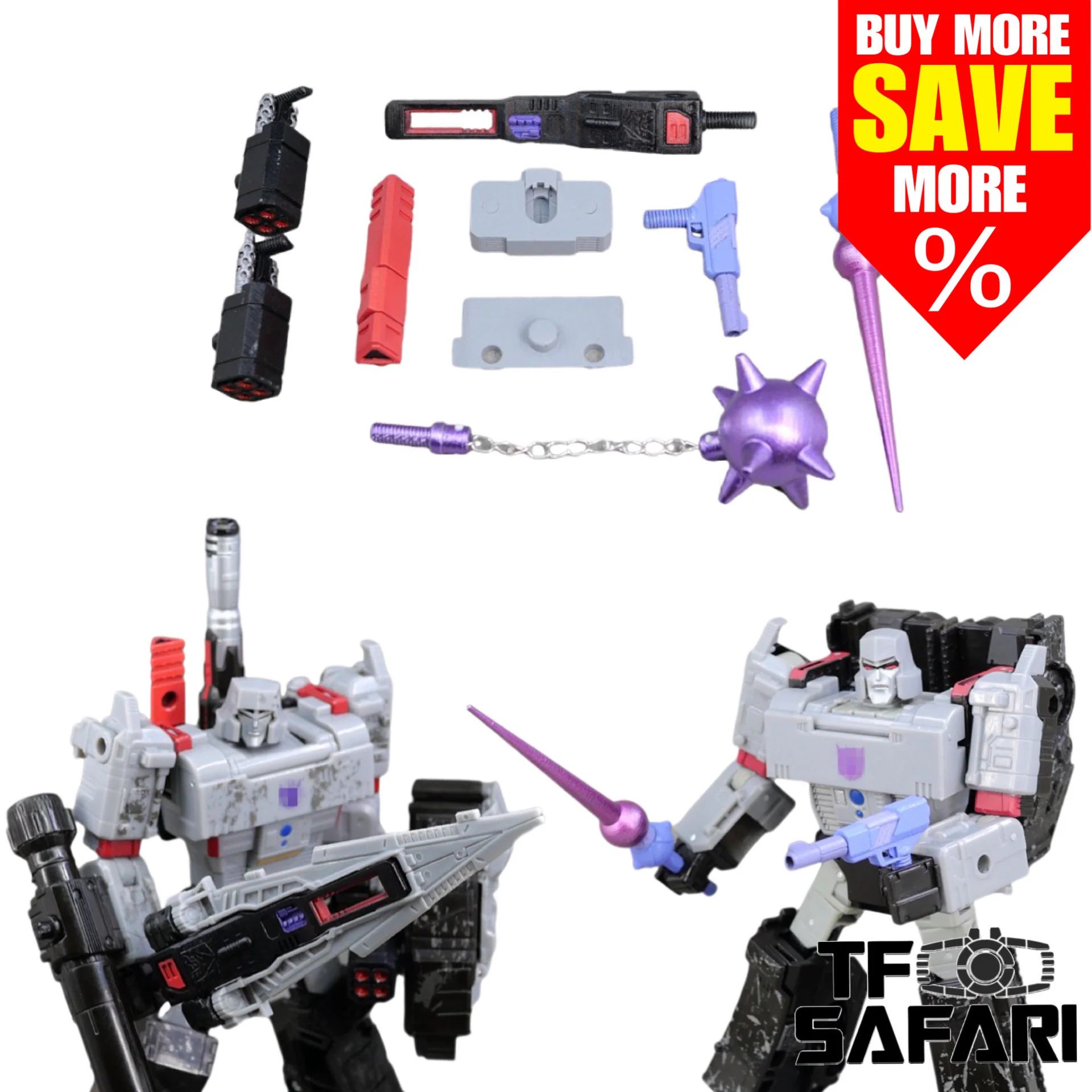 Black Soil Lab BS01 BS-01 IDW Upgrade Kit / Weapon Set for Siege Megatron Upgrade Kit