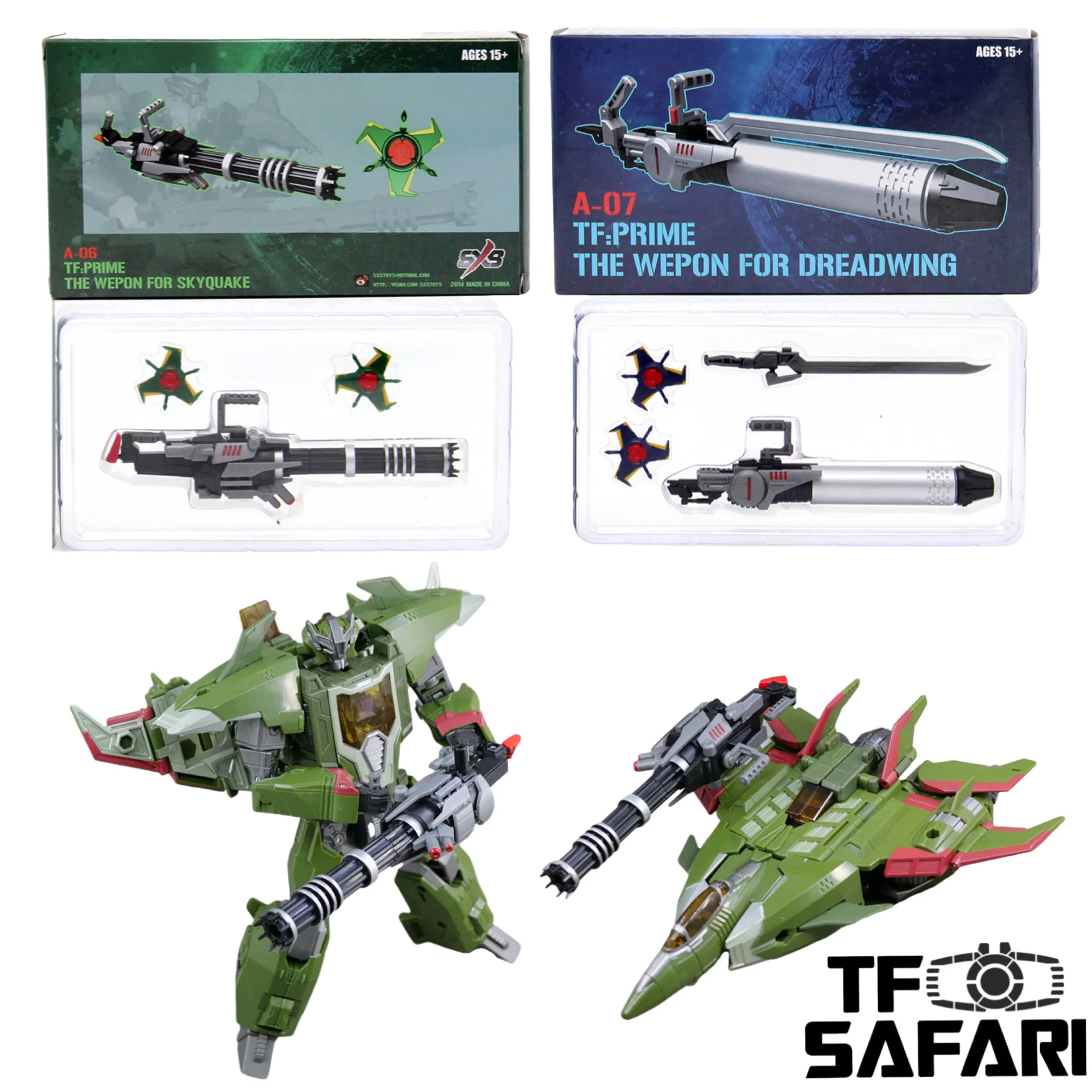 SXS A06 / A07 A-06/A-07 Upgrade Kits for TFP Skyquake / Dreadwing Legacy Evolution Prime Universe Upgrade Kit
