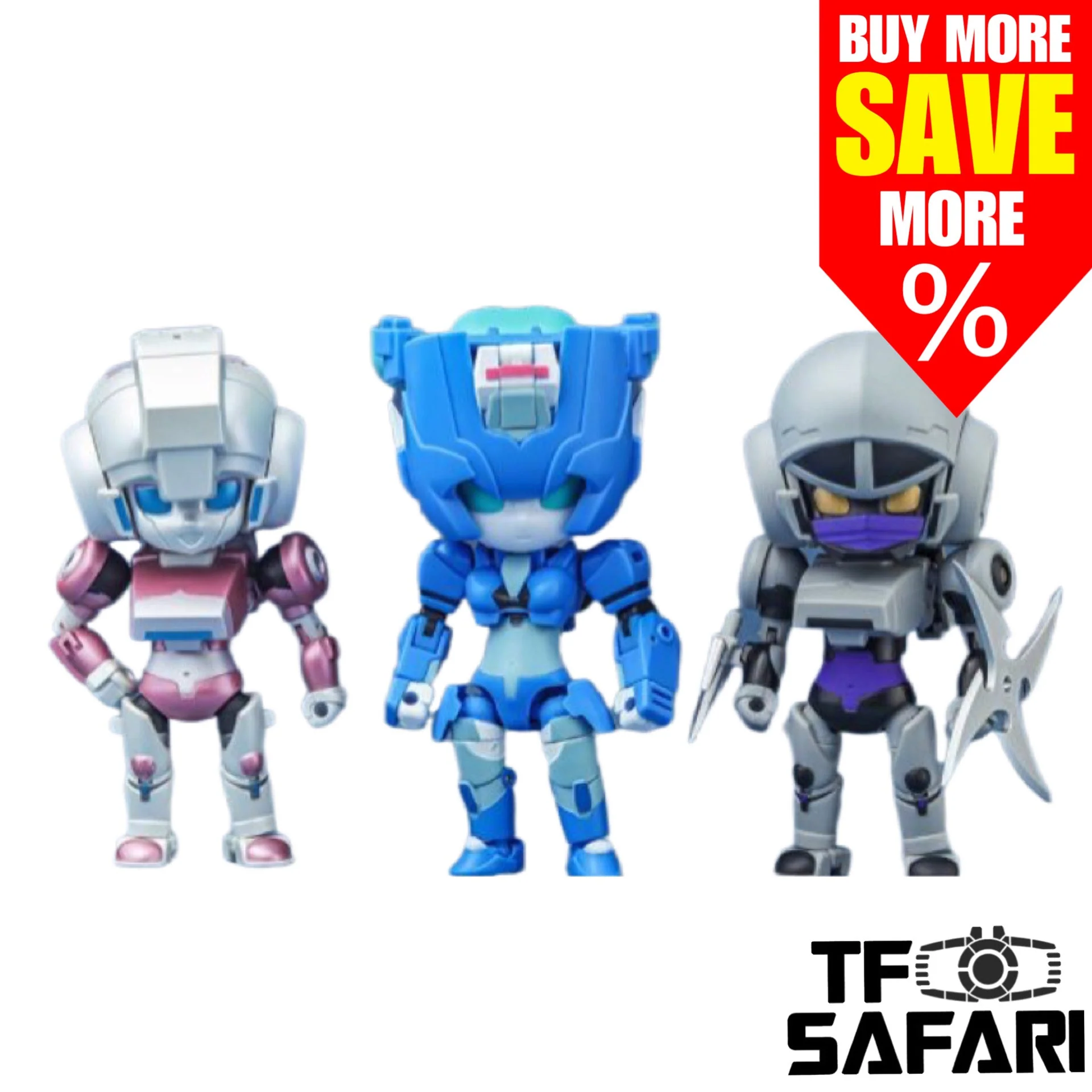 Magic Square MS-Toys Mukudo MS-G01X Peach Girl (Arcee) / G02 Little Ninja (Night Bird) / G03 Blueberry (Chromia) MSG01X / G02 / G03