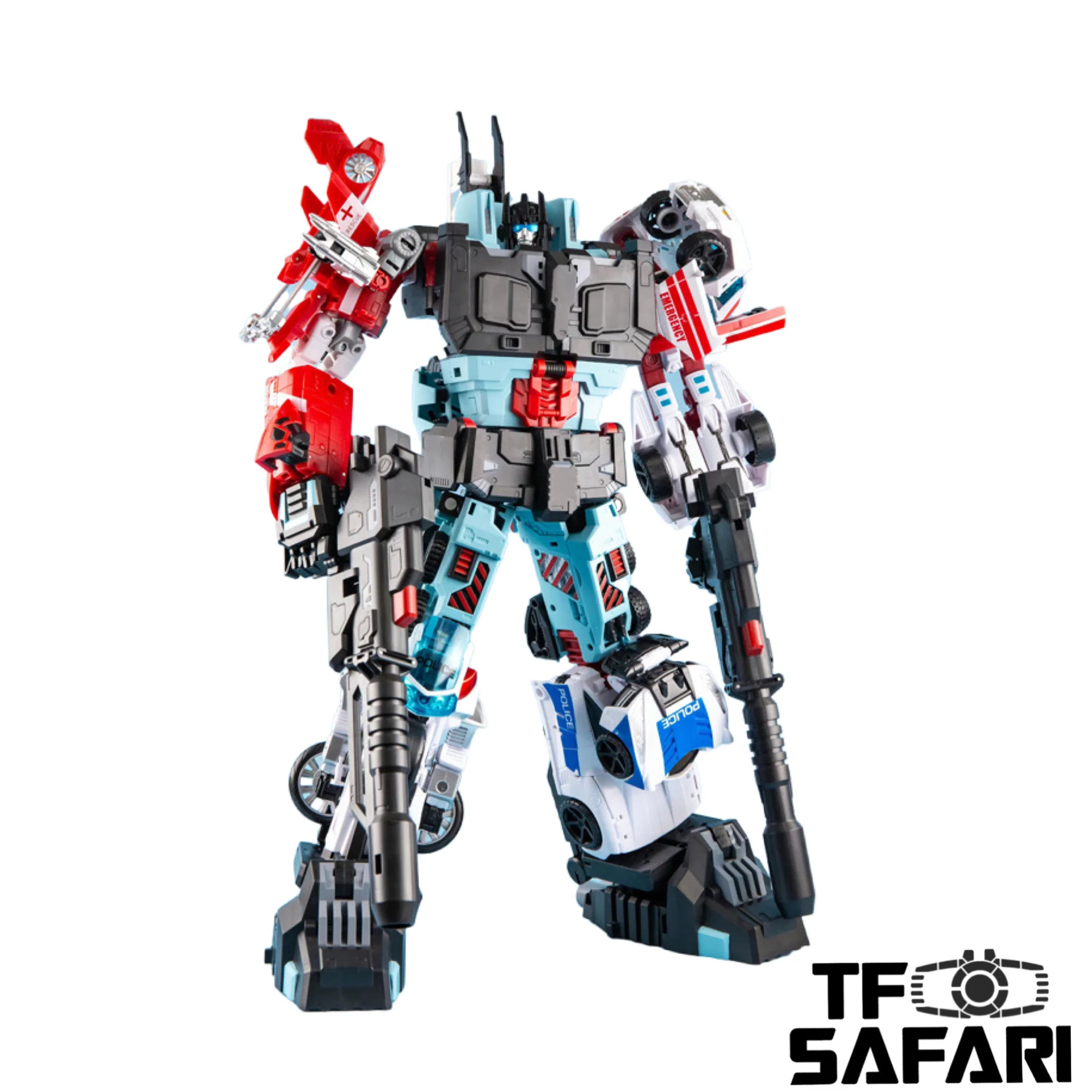 【Loose Pack】4th Party Demon Knight DK01-04 + D05 (DK06 / DK-06) Defensor Combiner Oversized Version (5 in 1, Set A + Set B) 45cm