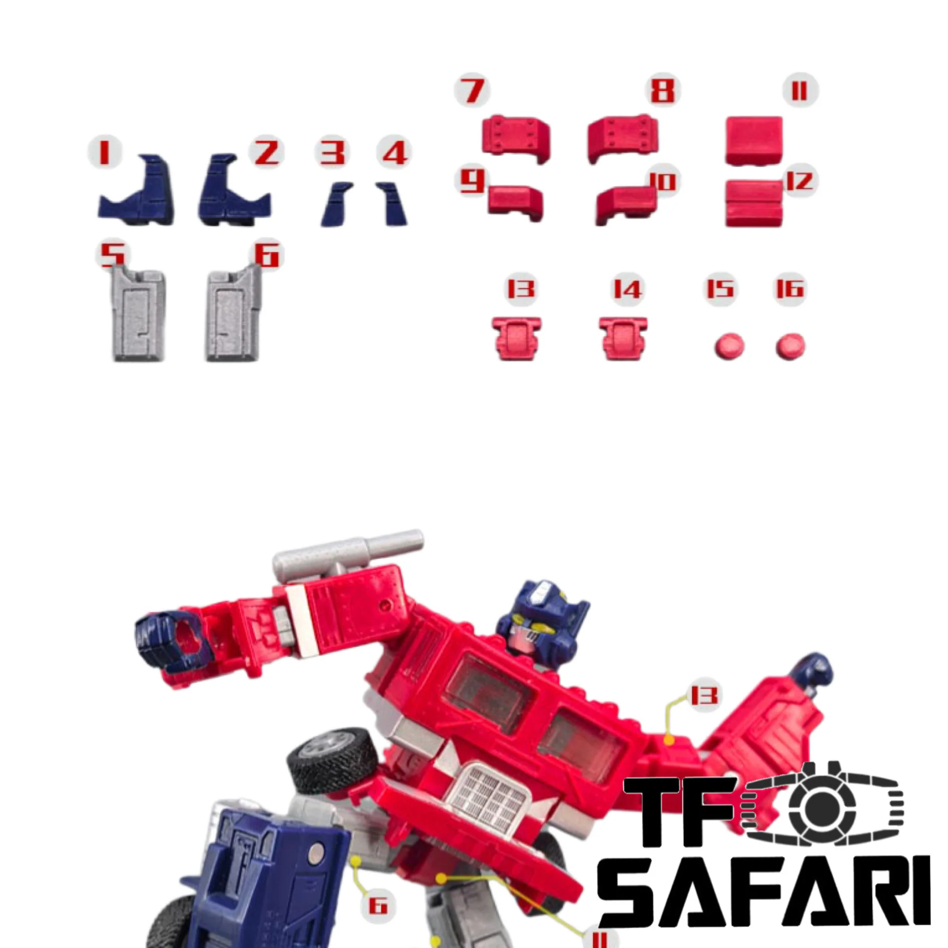 Go Better Studio GX-64 GX64 Upgrade Kit / Gap fillers for Legacy United G1 Universe Optimus Prime Upgrade Kit
