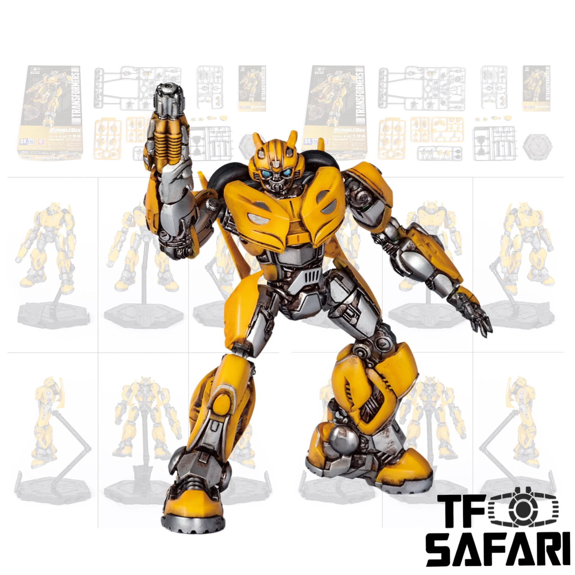 Trumpeter SK06 SK-06 08117 Transformers Bumblebee B-127 B127 Smart Model Kit ( Bumblebee movie Assemble Figurine Series) 9.2cm / 3.6"