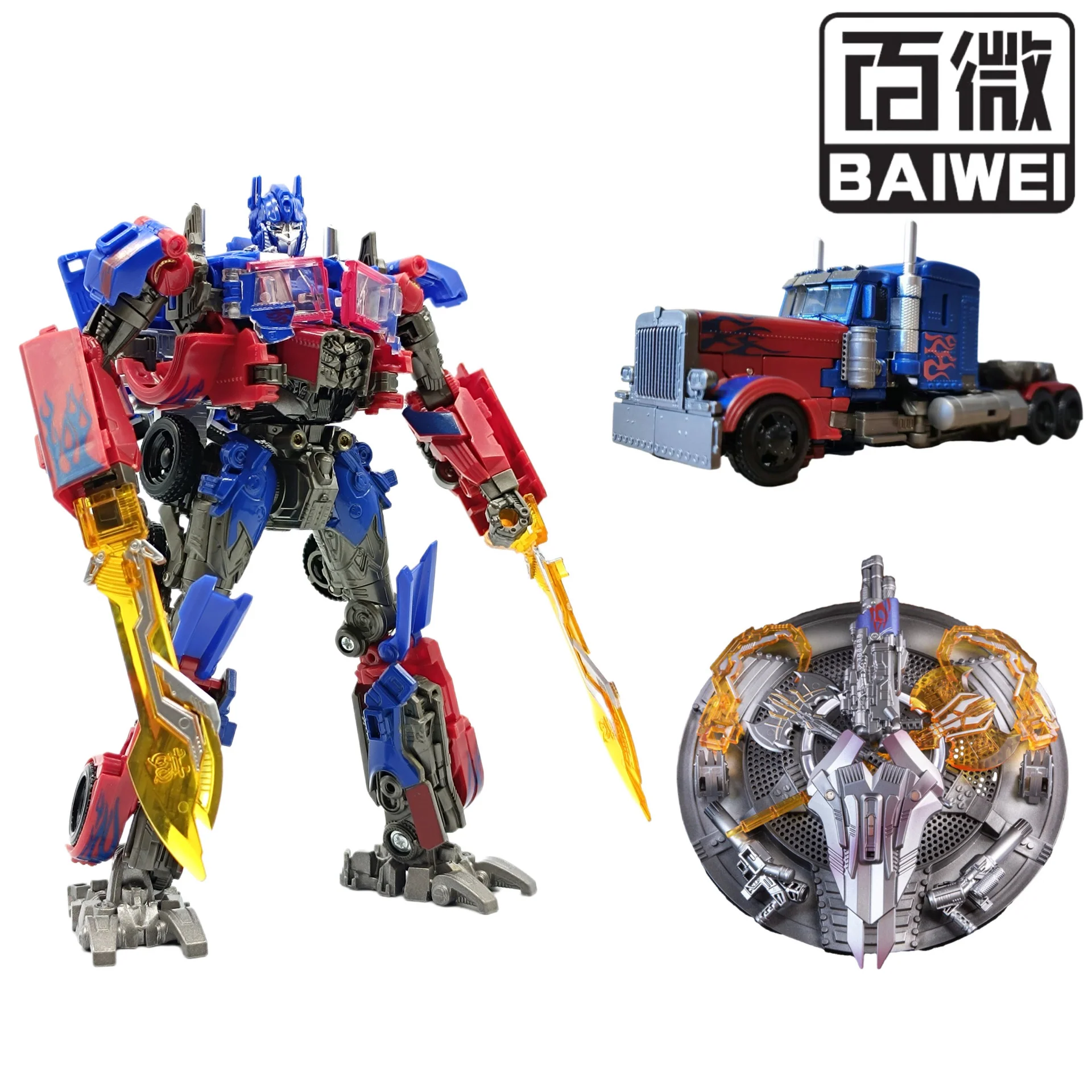 4th party BW BAIWEI TW1022 Optimus Prime (Modified KO SS32 / SS44) & Weapon Set 17.5cm / 6.9"