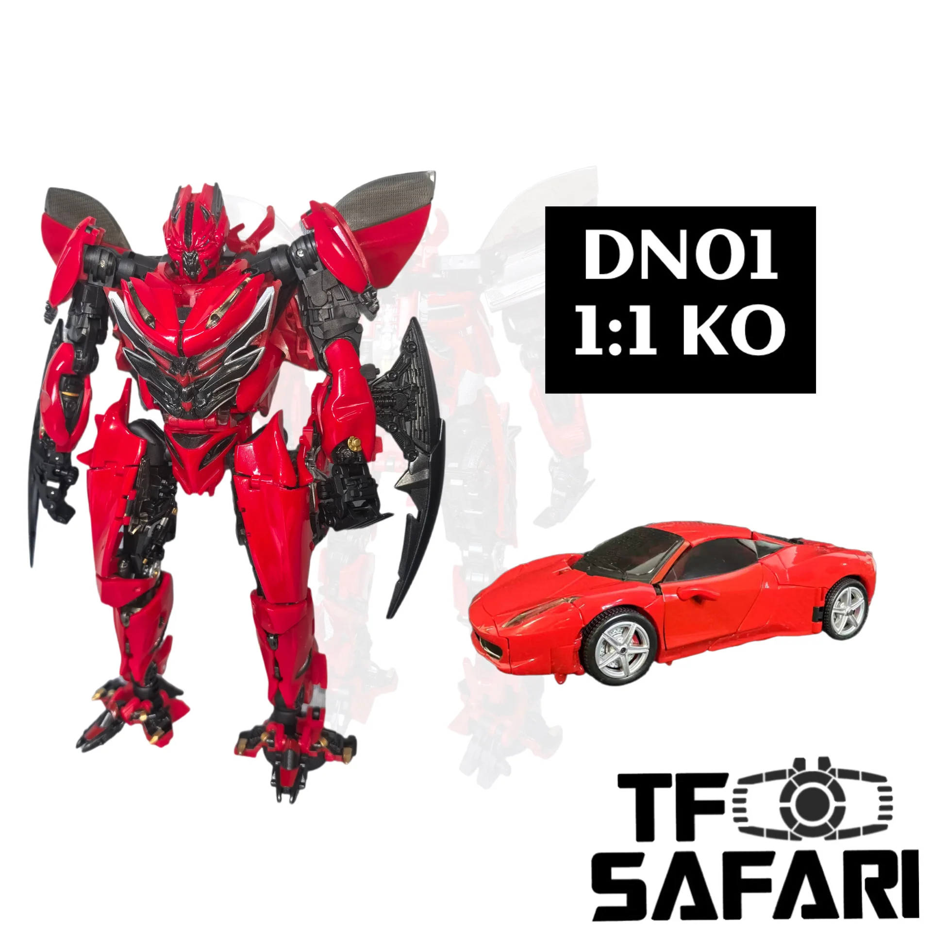 4th Party DN01 DN-01 DINO ( 1:1 KO Unique Toys UT  R06 R-06 Red Dasher Bayverse DOTM Dino) 20cm / 7.9"