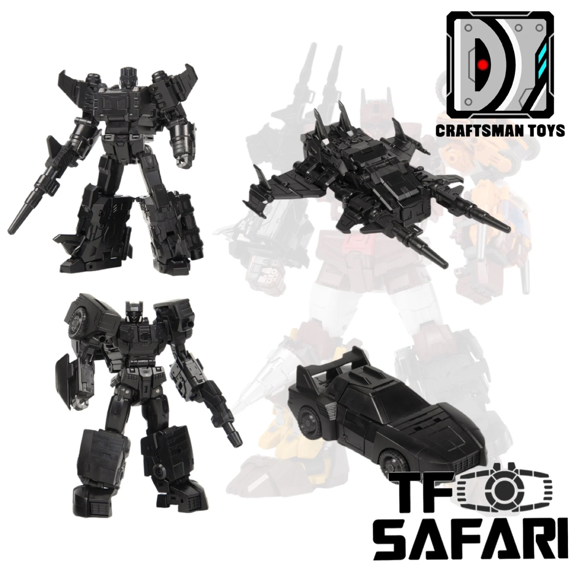 【Pre-Order】Craftsman Toys Dajiangshe DJS-02D Jette (Strafe) / DJS-02E Karl (Lightspeed) Tacticlord Combiner ( IDW G1 Computron Combiner / Technobot) 2 in 1 Set 10cm / 4"