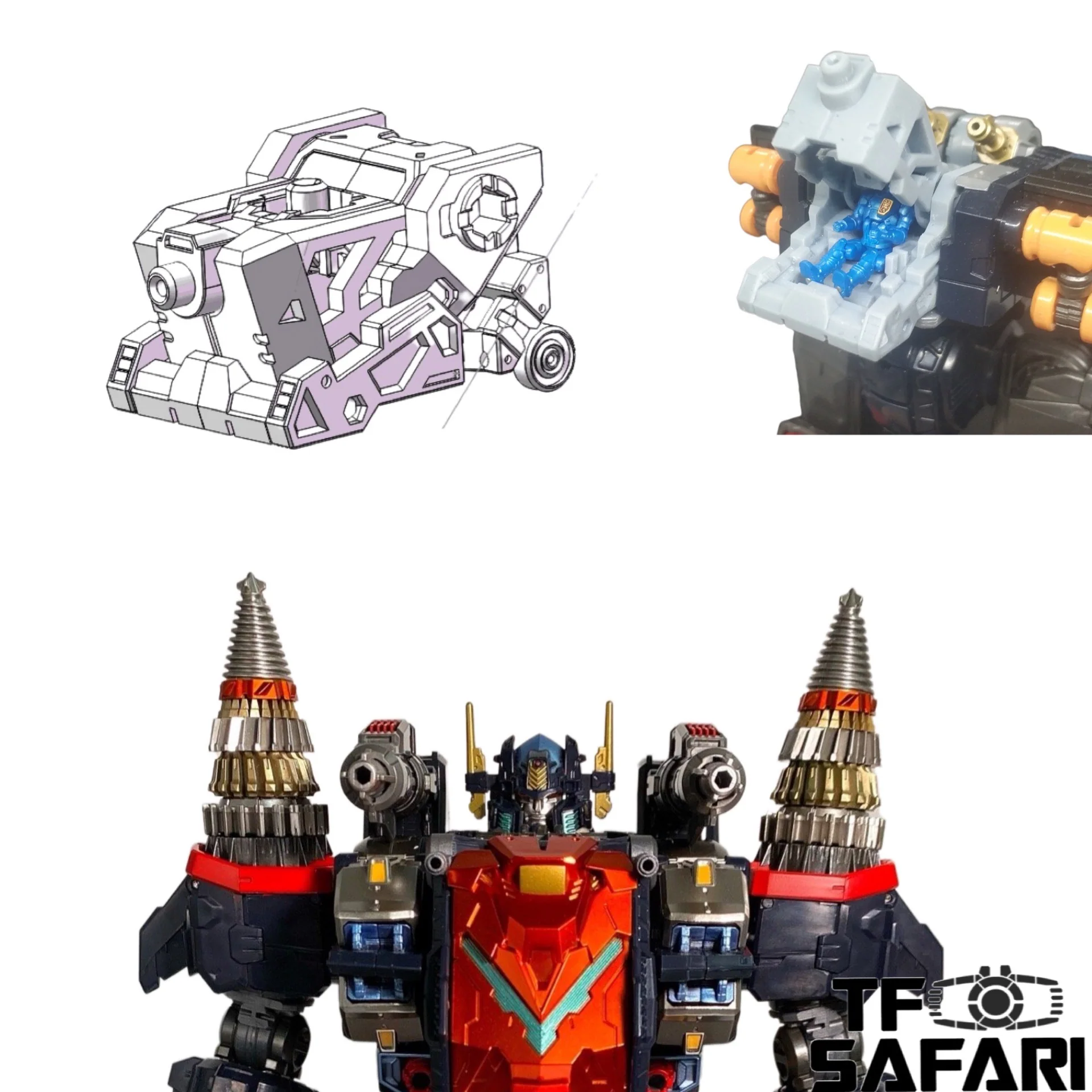 【Made-to-Order】Primula Studio PRM03 Waist Cabin for Diaclone DA80 Big Powered GV Verse Caliver Upgrade Kit