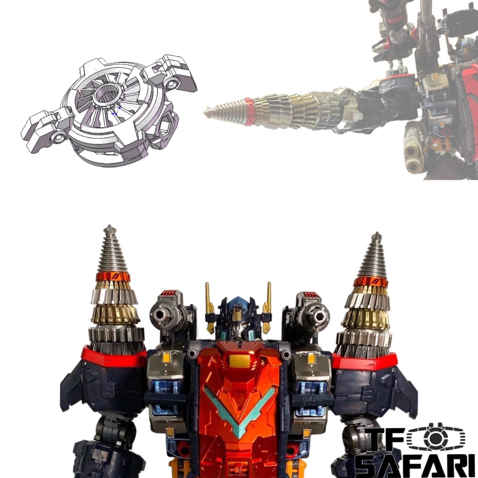 【Made-To-Order】Primula Studio PRM02 Arm to Drill Connector for Diaclone DA80 Big Powered GV Verse Caliver Upgrade Kit