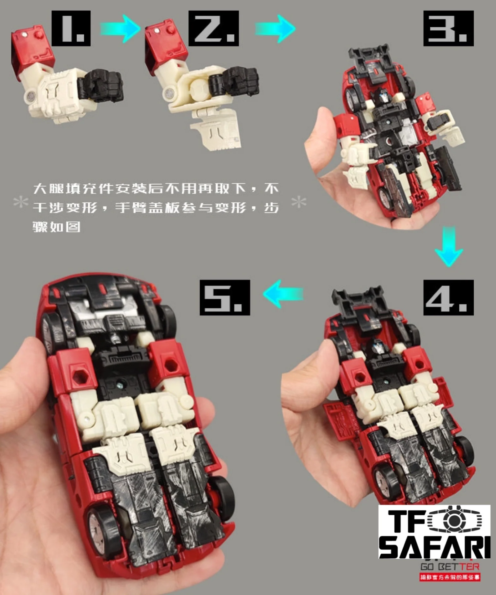 Go Better Studio GX-31 Arm & Hip Gap Covers for WFC Siege Sideswipe / Red Alert Upgrade Kit 5 Go Better Studio GX-31 Arm & Hip Gap Covers for WFC Siege Sideswipe / Red Alert Upgrade Kit