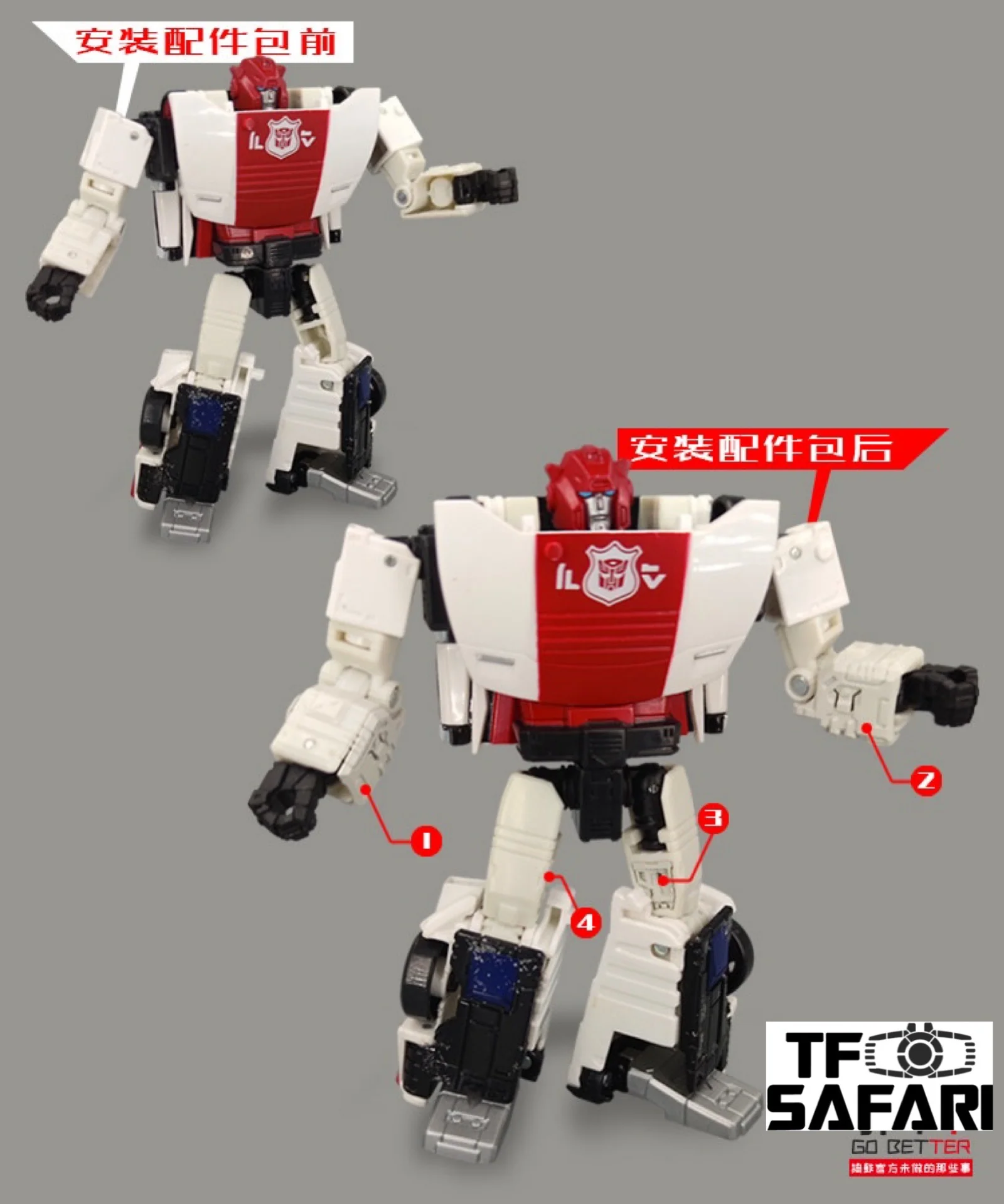 Go Better Studio GX-31 Arm & Hip Gap Covers for WFC Siege Sideswipe / Red Alert Upgrade Kit 6 Go Better Studio GX-31 Arm & Hip Gap Covers for WFC Siege Sideswipe / Red Alert Upgrade Kit
