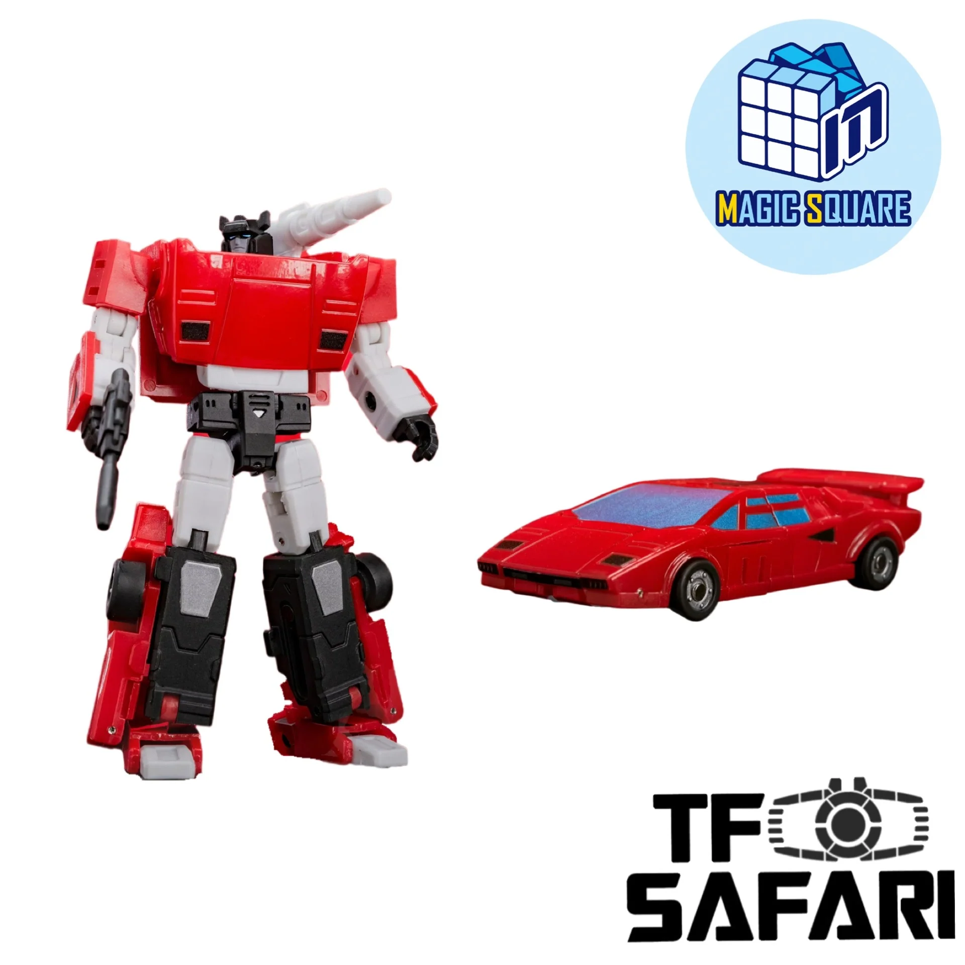 Magic Square MS-Toys MS-B07S MSB07S Red Cannon Sideswipe Repaint 2025 Version  9.5 cm/ 3.8"