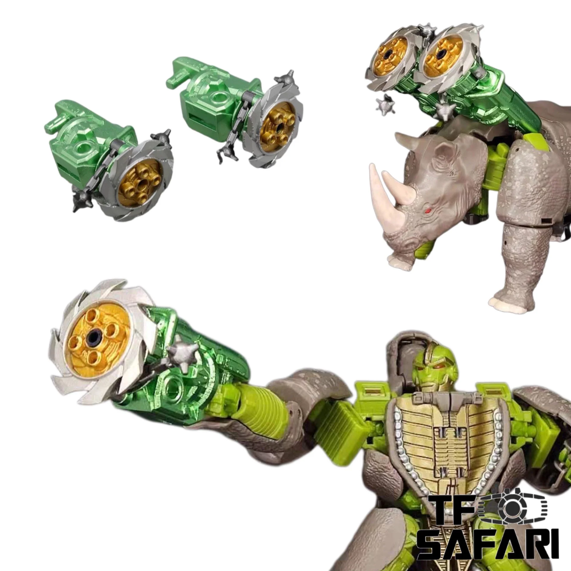 BDT Studio  BDT-18 BDT18 Weapon set （Double Saw Blade Gatling Guns ） for WFC Kingdom Rhinox Upgrade Kit
