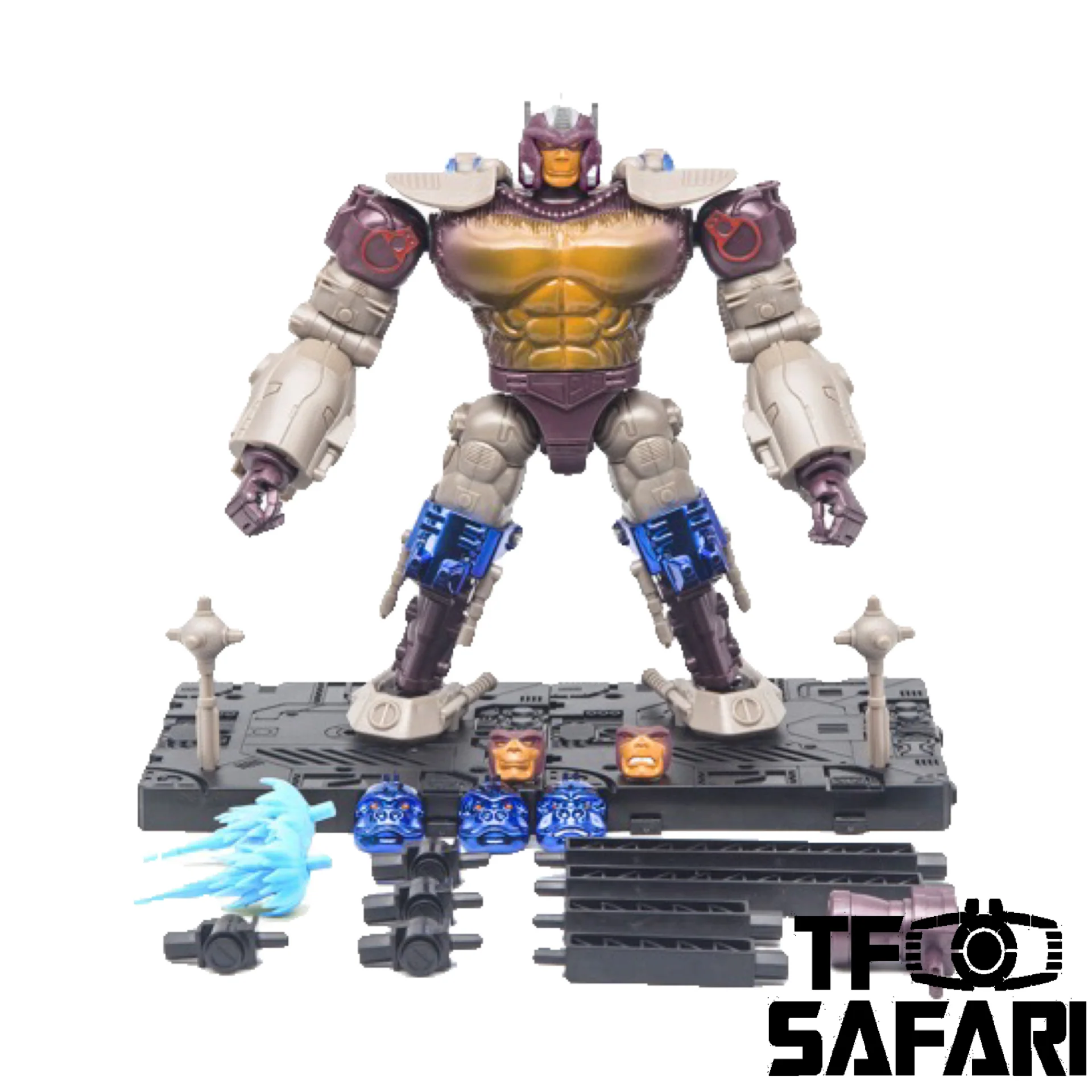 Transart TA BWM-02 BWM02 Skateboard Gorilla (BW Beast Wars Transmetal Optimus Primal ) Chrome White Version 21.5cm / 8.5"