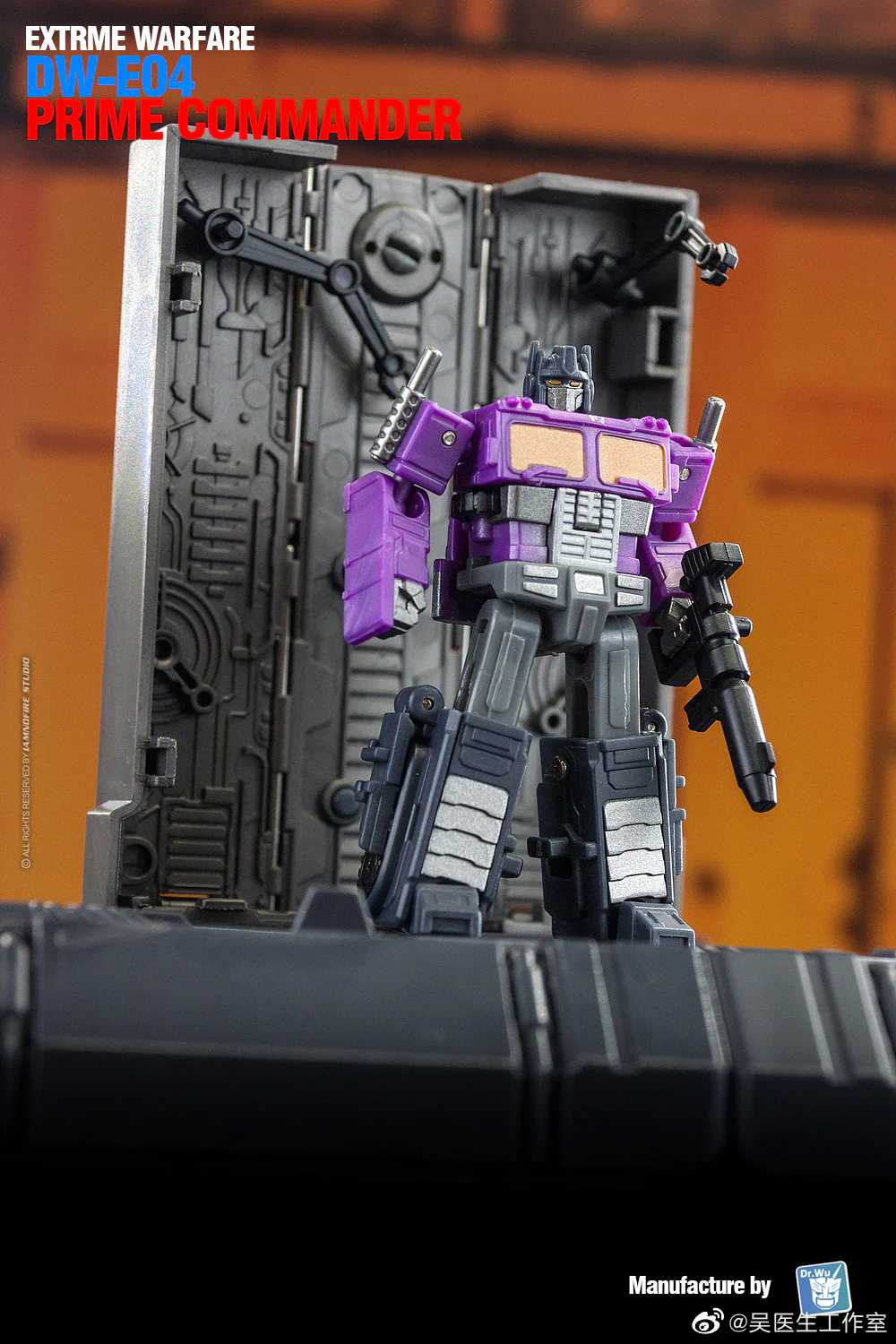 Dr.Wu & Mechanic Studio Extreme Warfare DW-E04P DWE04P Prime Commander (Optimus Prime) w/ convoy Legends Class (Core Class) fit to Earthrise Titan Class Purple Version 6cm / 4.6" 4 Dr.Wu & Mechanic Studio Extreme Warfare DW-E04P DWE04P Prime Commander (Optimus Prime) w/ convoy Legends Class (Core Class) fit to Earthrise Titan Class Purple Version 6cm / 4.6"