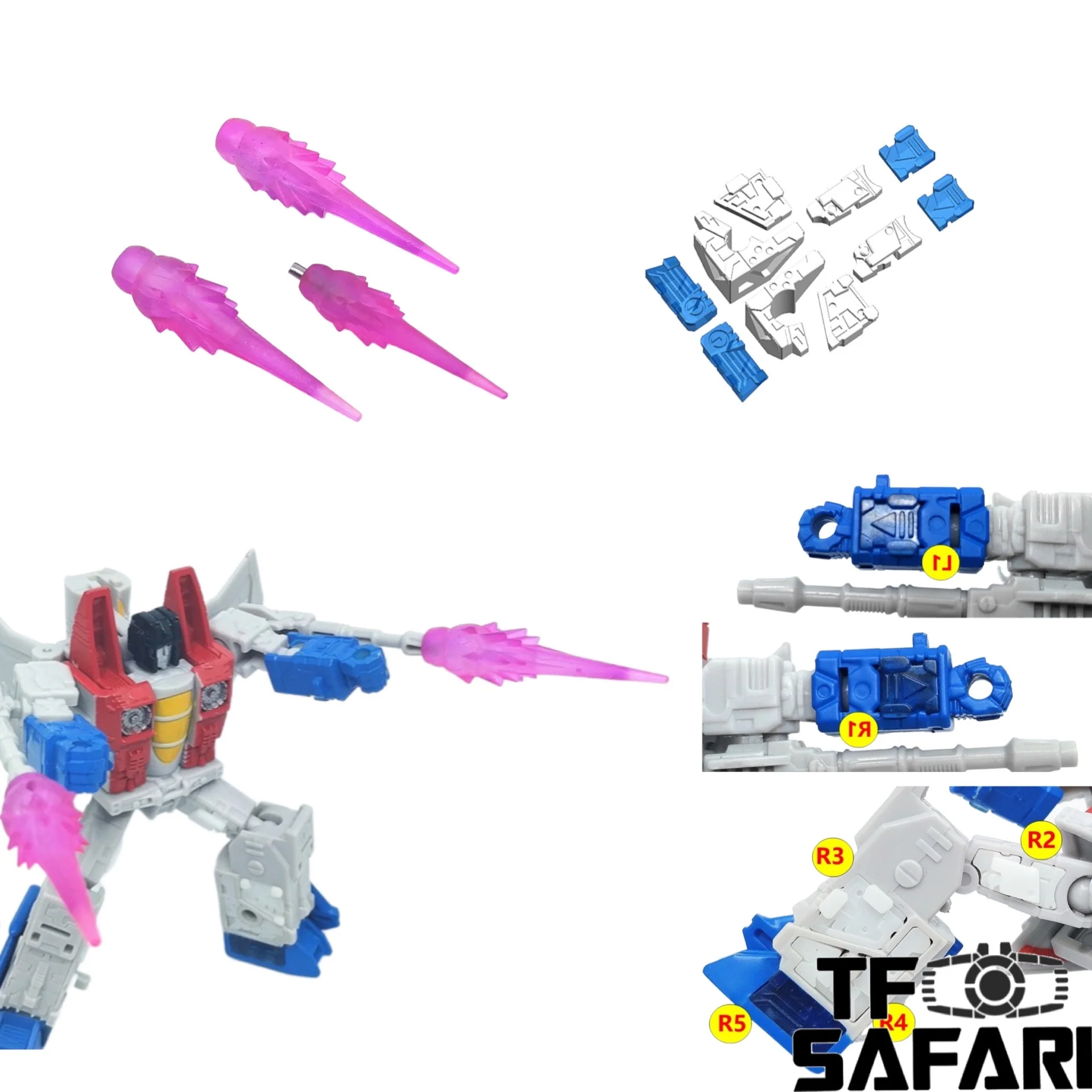 Shockwave Lab SL-106 SL106 the Fire effect & Gap fillers for WFC Kingdom Core Class Starscream Upgrade Kit
