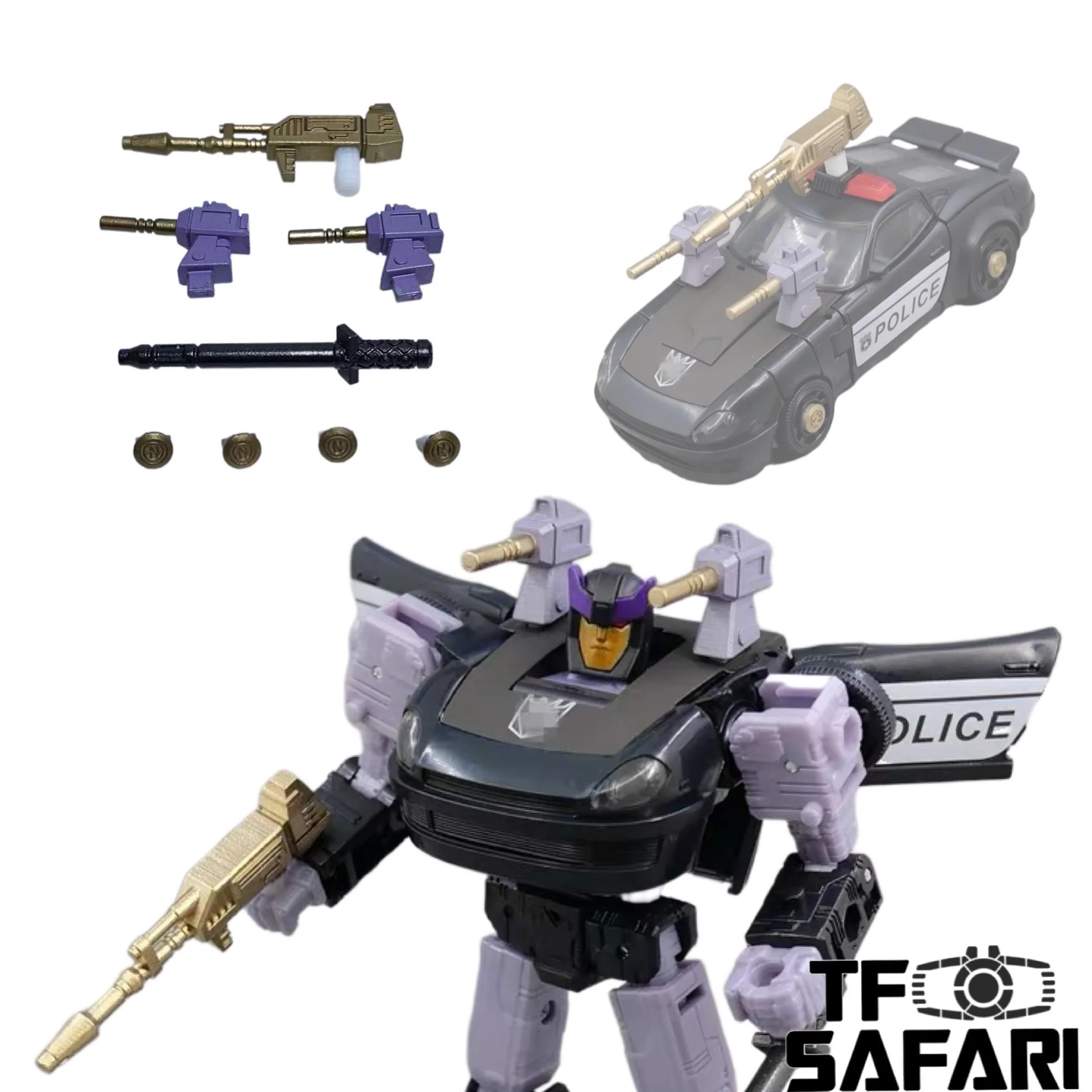 ZX Studio ZX-03D ZX03D Upgrade Kits + Weapons for WFC Earthrise Barricade Upgrade Kit (Painted)