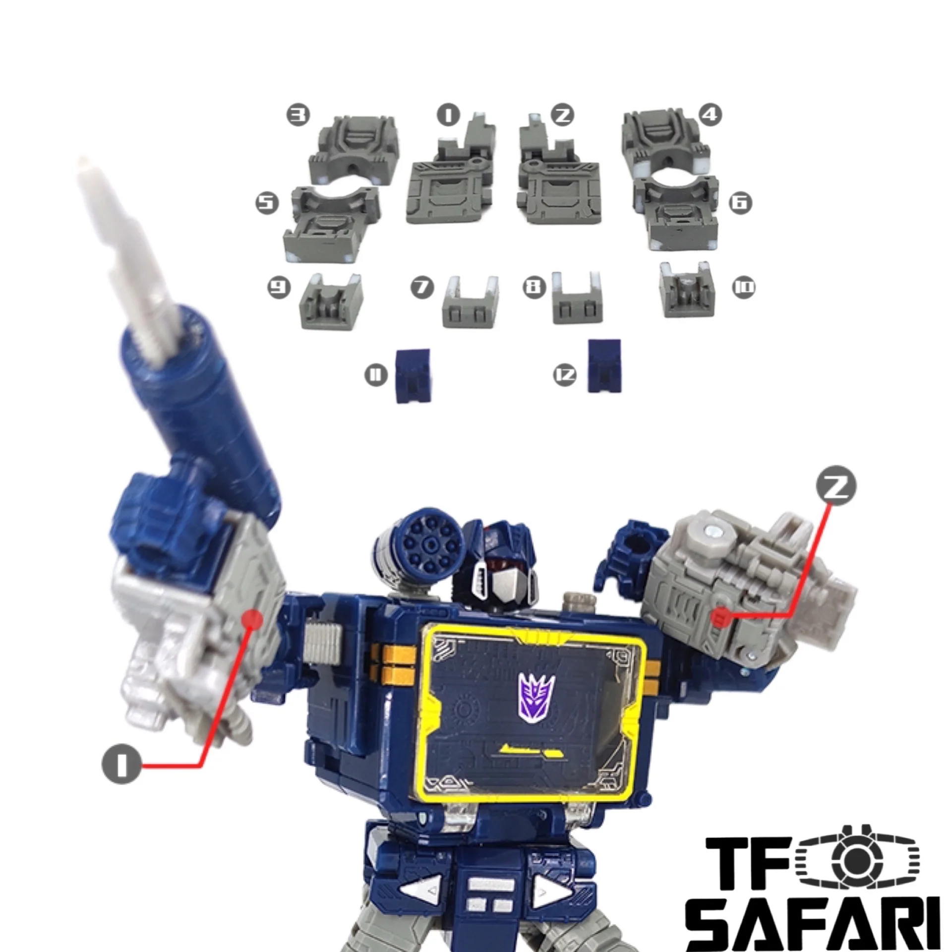 Go Better Studio GX-19 GX19 Upgrade Kits for WFC Earthrise Soundwave Upgrade Kit