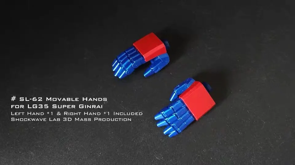 Shockwave Lab SL-62 SL62 Posable Hands for LG35 Super Ginrai Upgrade Kit 3 Shockwave Lab SL-62 SL62 Posable Hands for LG35 Super Ginrai Upgrade Kit