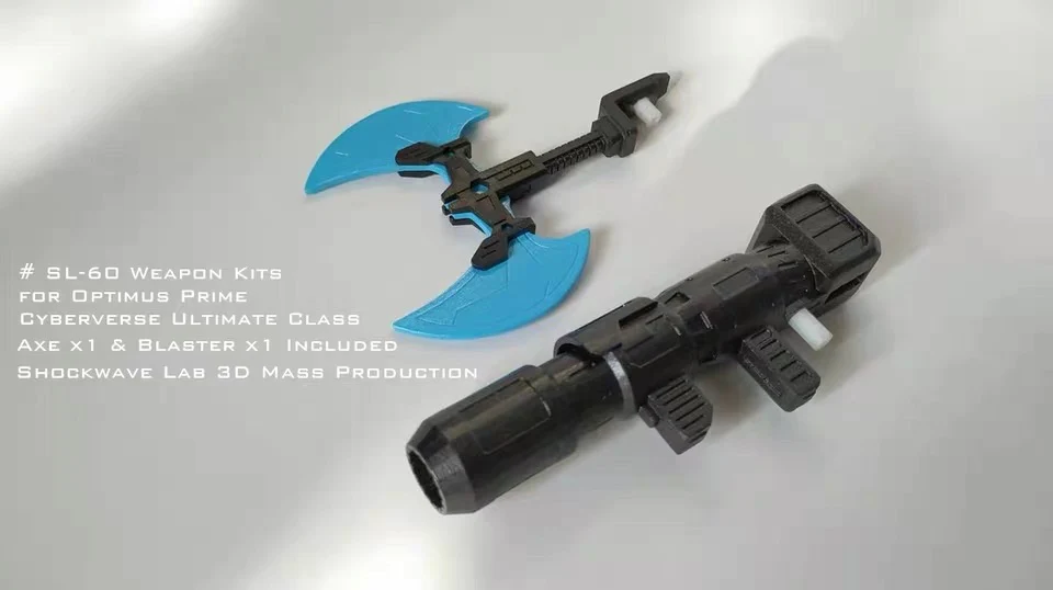 Shockwave Lab SL-60 SL60 Weapon set for Cyberverse Ultimate Class Optimus Prime Upgrade Kit. 3 Shockwave Lab SL-60 SL60 Weapon set for Cyberverse Ultimate Class Optimus Prime Upgrade Kit.