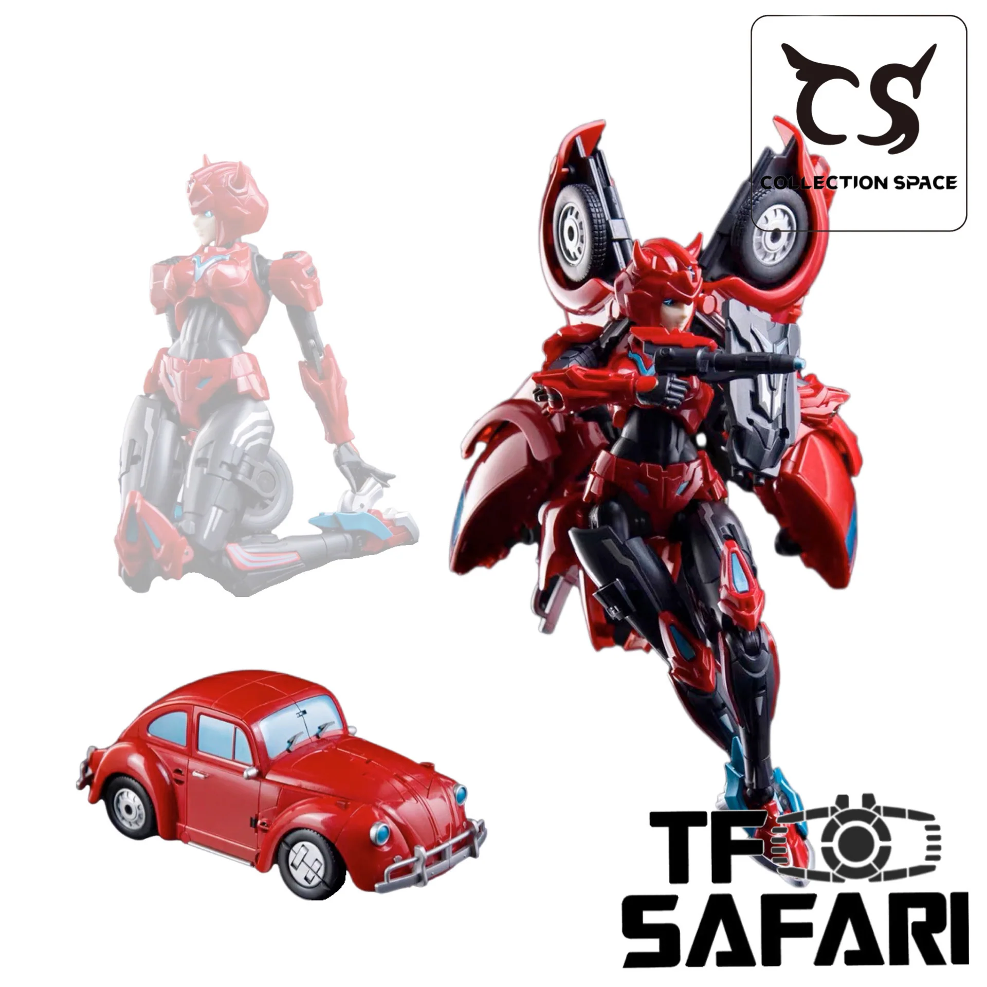 Collection Space CS-02 CS02 Transformable Bishoujo Little Red (Cliffjumper Mecha Girl) 17.5cm / 6.9"
