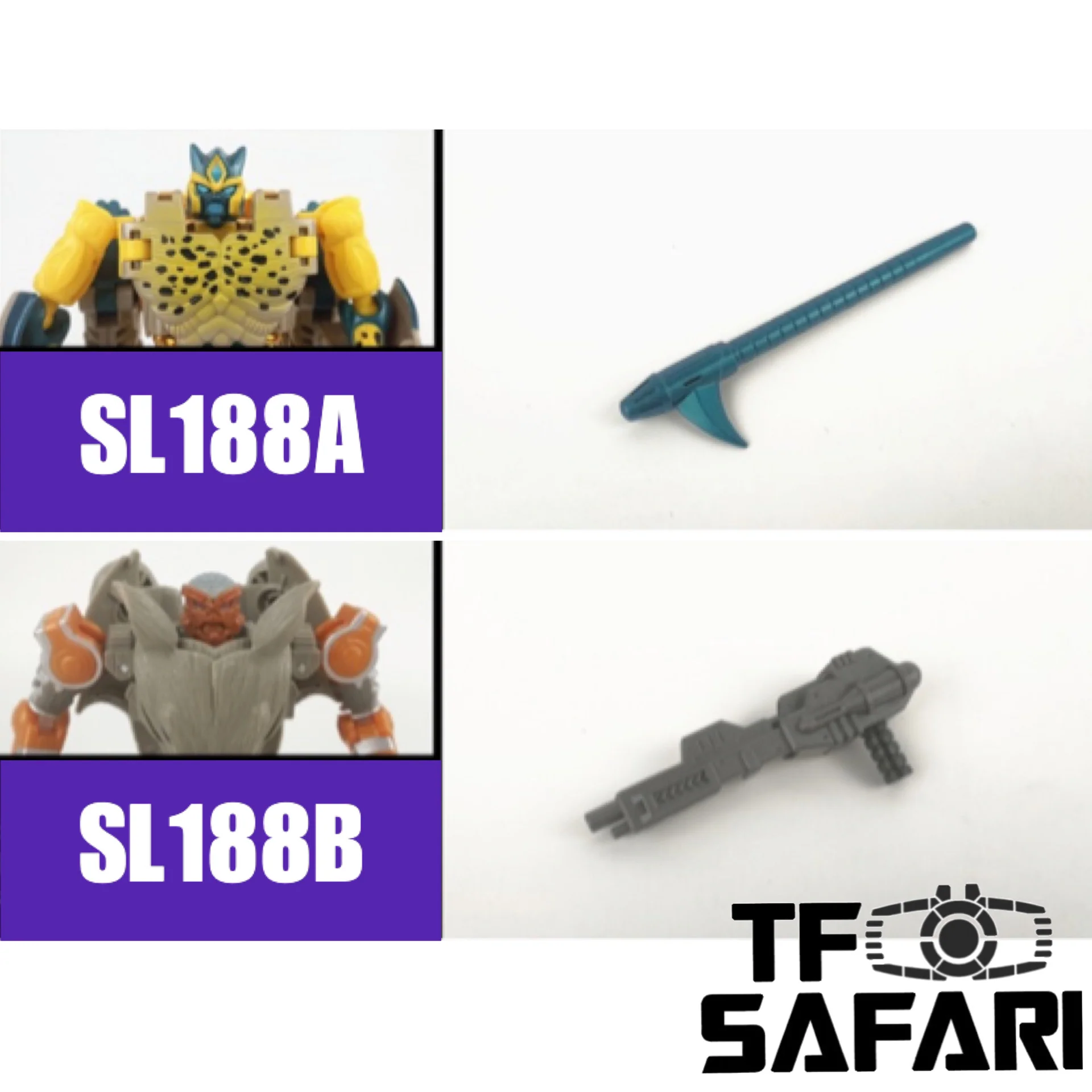 Shockwave Lab SL188A / SL188B SL-188A / SL188B Tail Blade / Blaster for BW Transmetal Cheetor / Rattrap