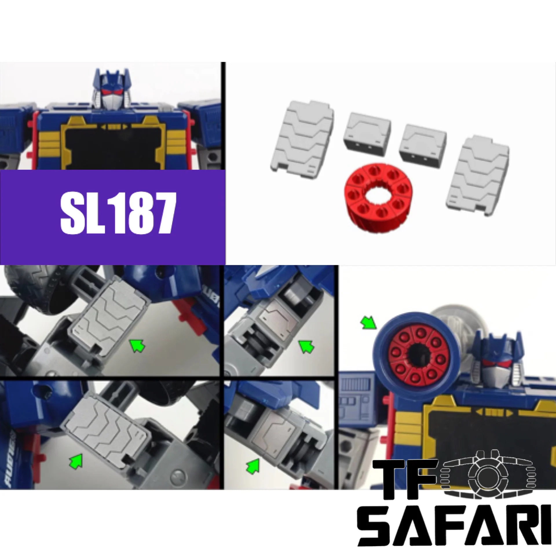 Shockwave Lab SL187 SL-187 Upgrade Kit for G.I.Joe GI Joe Soundwave