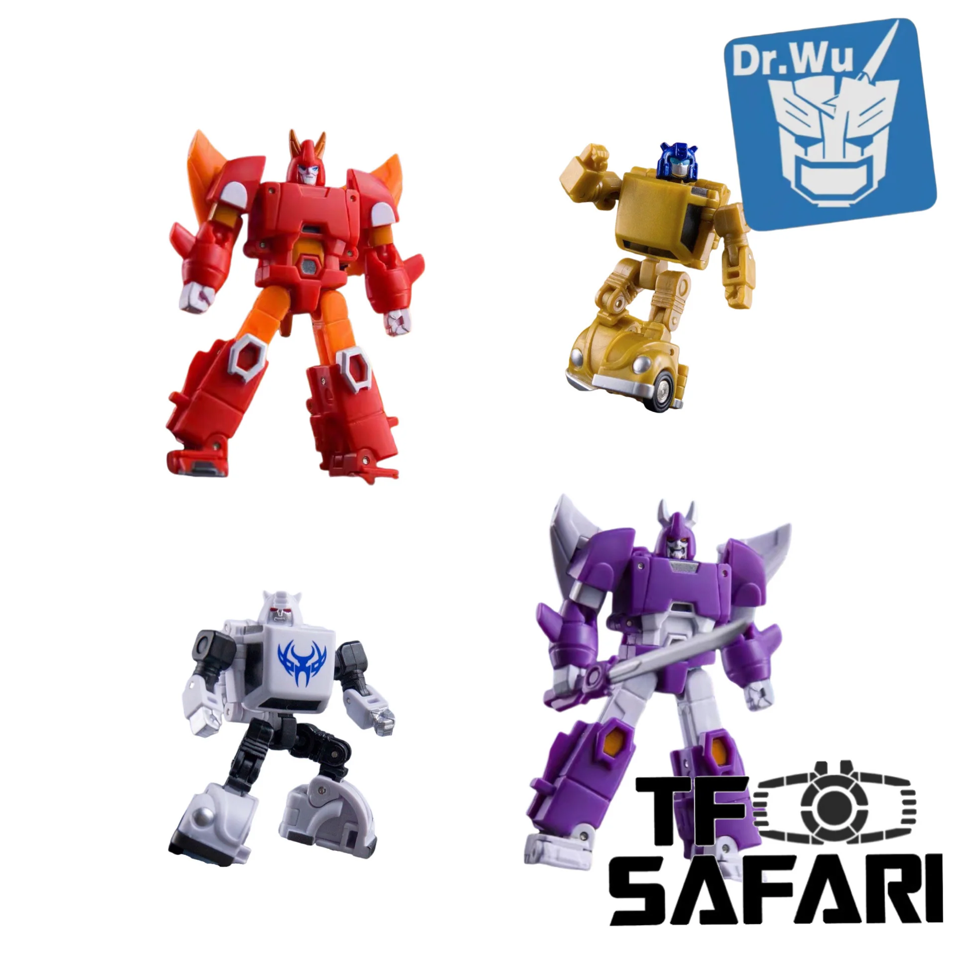 Dr.Wu & Mechanic Studio Extreme Warfare 4 Sets DW-E34M Wasp / E35S Wingman (Purple) / E34G Golden Beetle / E35M Wingman (Orange)  2 in 1 set 4.5cm