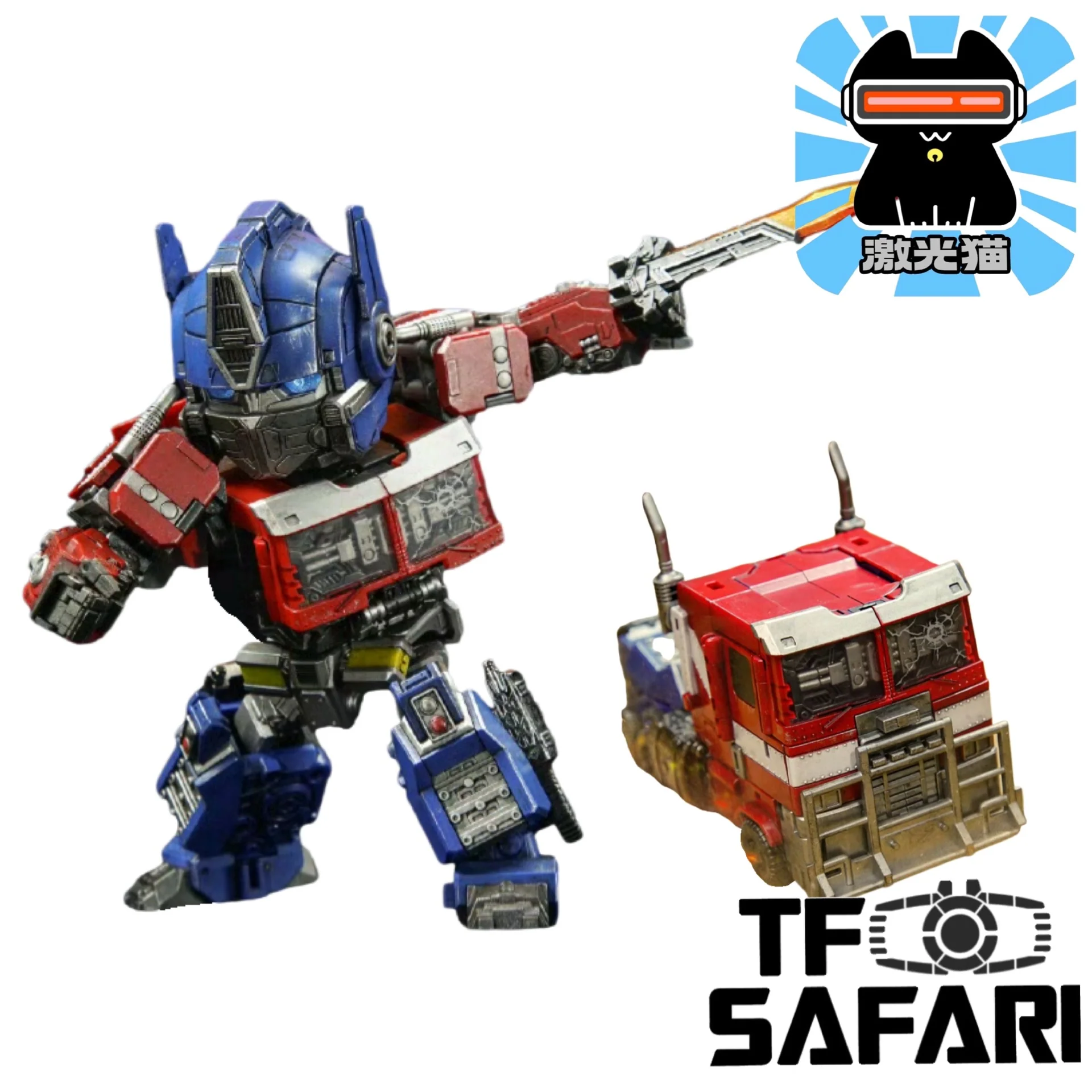 Jiguangmao Light Cat JGM-Q01SP JGMQ01SP Steel Head Commander (ROTM Optimus Prime) Battle Damaged Version 15cm / 5.9"