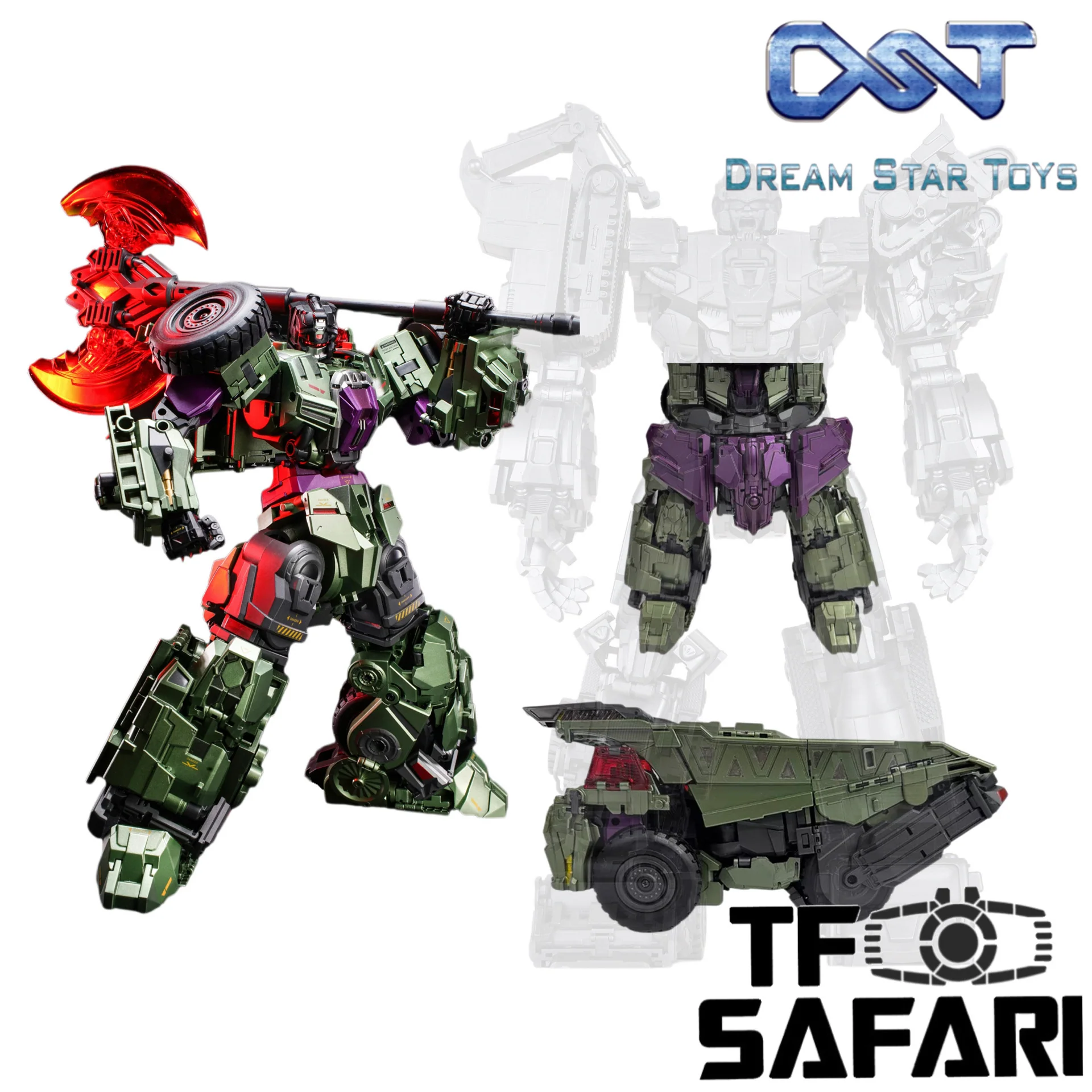 Dream Star Toys  DST02-003 DST02003 Load Warrior ( Long Haul, Constructicon, Devastator Combiner) DreamStarToys Metallic Version 24.5 cm / 9.6"