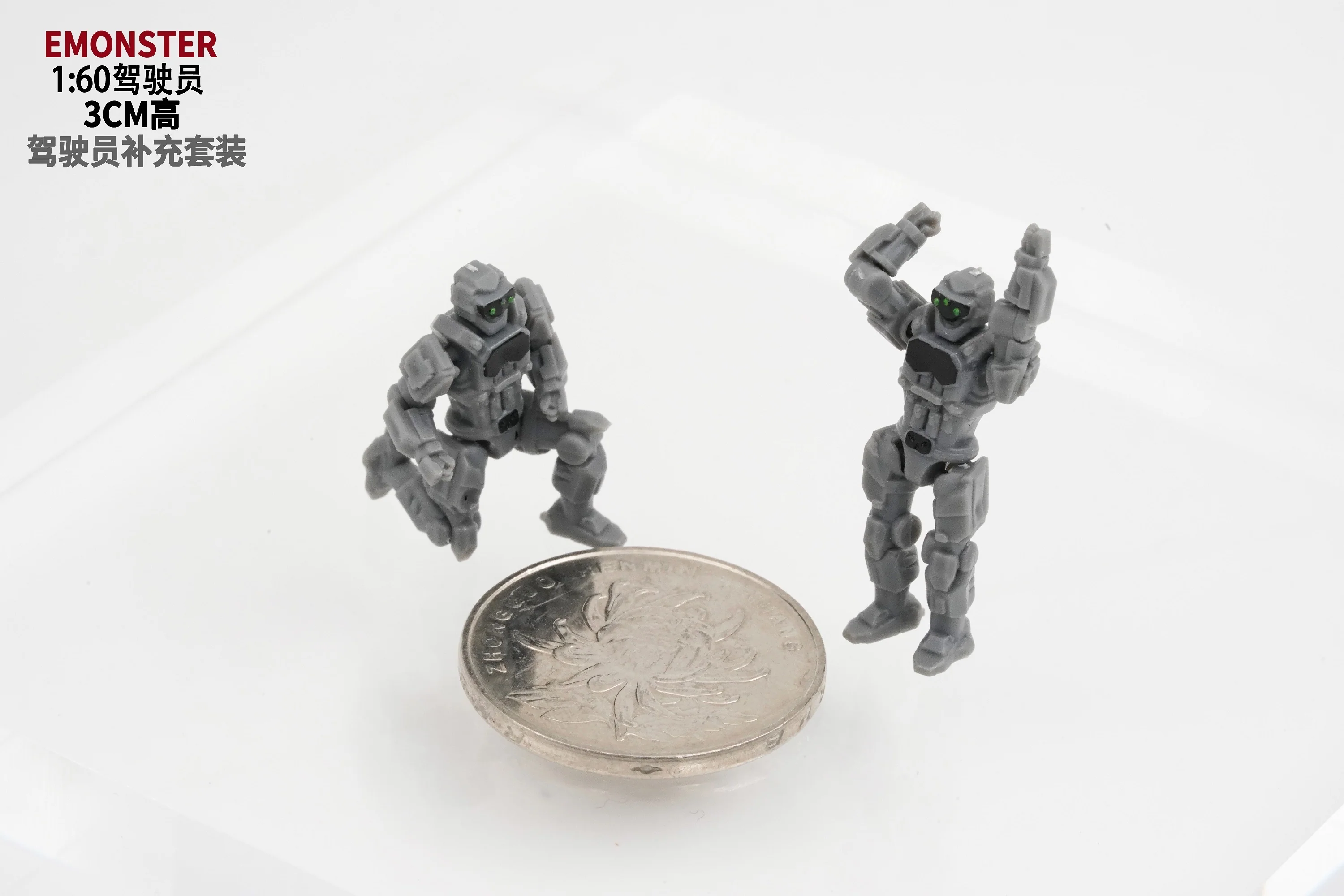 Emonster E.Monster 4 in 1 EX01G EX-01G Pilot Team for Diaclone / Emonster Power Suit Diaclone Upgrade Kit 1:60 Grey Version 5 Emonster E.Monster 4 in 1 EX01G EX-01G Pilot Team for Diaclone / Emonster Power Suit Diaclone Upgrade Kit 1:60 Grey Version