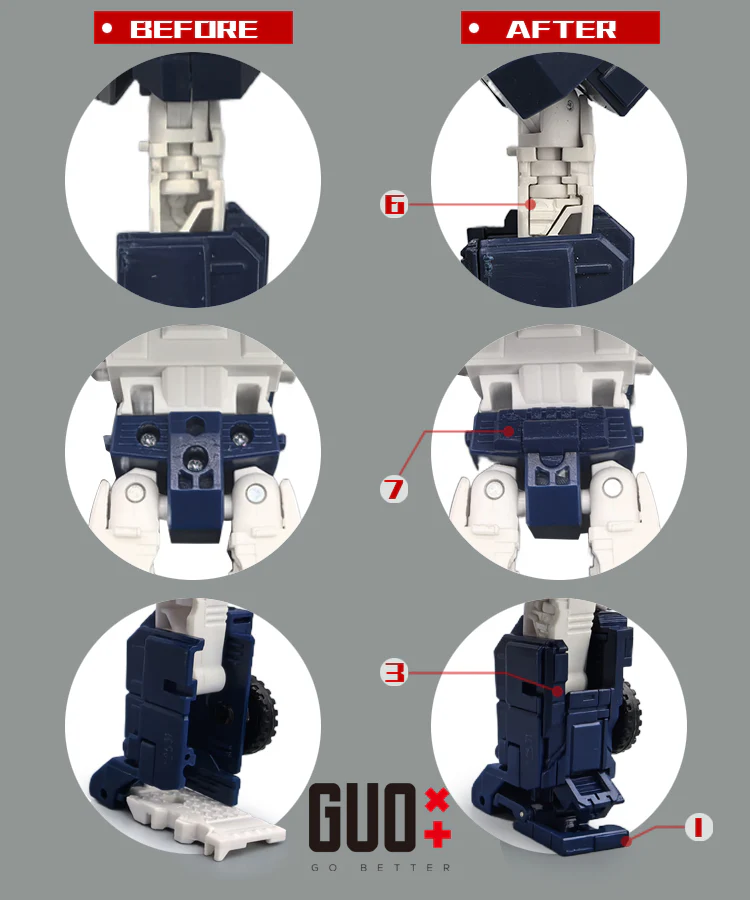 Go Better Studio GX-23B GX23B Gap Fillers for WFC Kingdom Pipes / Huffer Upgrade Kit 7 Go Better Studio GX-23B GX23B Gap Fillers for WFC Kingdom Pipes / Huffer Upgrade Kit
